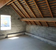 Plancher chambre ouest pos&eacute;