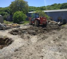Le chantier après une journée de pluie...
