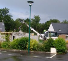 Coulage dalle haute,11,5 m3 béton.