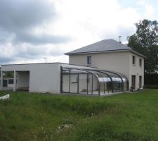 Véranda Voroka ou abri de terrasse Voroeka saphir, gris anthracite