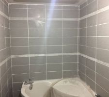 Faience sallle de bain fait par nous meme