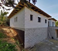 Remblaiement rez de jardin sur l'arriere