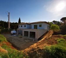 Remblaiement rez de jardin sur l'arriere