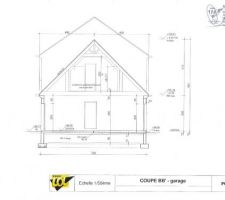 Vue en coupe du garage