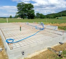 Passage des gaines pour l'eau