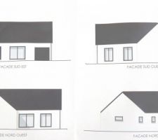 Plan des différentes vues aux 4 points cardinaux.