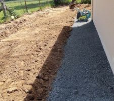 Nivellement du terrain en cours
