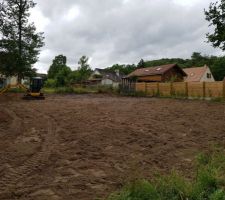 Régalage du terrain ( très satisfait par rapport à ce que c'était avant )