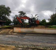 Ouverture du chantier. Terrassement 1er jour