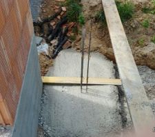 Fondation pour poteau du haut vent entré