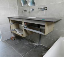 Salle de bain parentale en cours d?installation