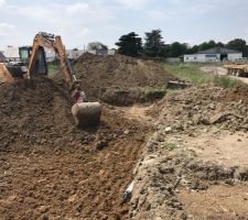 D&eacute;but des fouilles de la maison