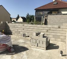 Elevation des murs du RDC