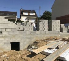 Elevation des murs du RDC