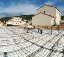 Tout est prêt pour le coulage de la dalle
