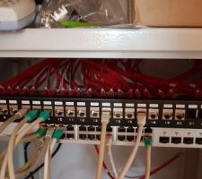 Connexion du premier patch panel Réseau