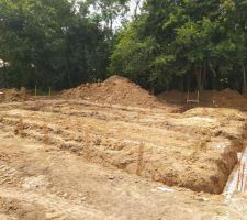 Placement des chainages sur gros b&eacute;ton le 22 Juin 2019