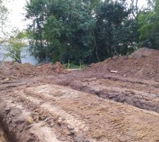 Terrassement des fondations au 19 Juin 2019