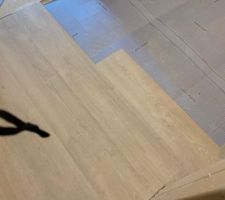 Pose du parquet a l'étage