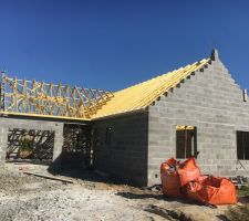Début de la charpente