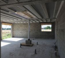 Vue sur chambre ami/bureau + sdb et salon
