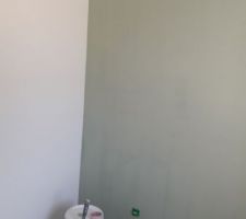 Mise en peinture de la pi&egrave;ce de la t&ecirc;te de lit  chambre parentale