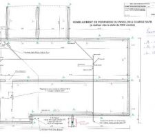 Plan du ferraillage du pavillon