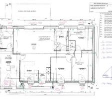 Plan du ferraillage du pavillon