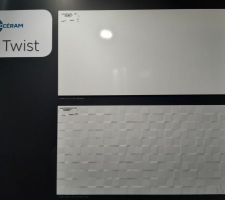 Mix faïence blanche 30x60 - salle de bain de l'étage