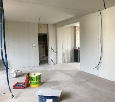 Quelques photos des travaux d'isolation.