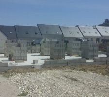 Premier rang de l'&eacute;l&eacute;vation des murs