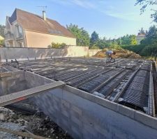 Construction de la dalle du rez-de-chaussée