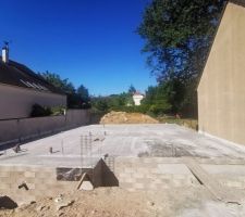 Construction de la dalle du rez-de-chaussée