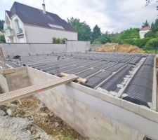 Construction de la dalle du rez-de-chaussée