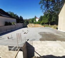 Construction de la dalle du rez-de-chaussée