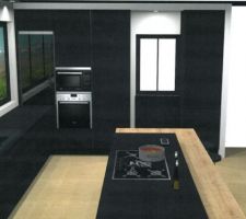 Vue 3D cuisine - Cuisine IXINA