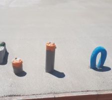 Les évacuations côté buanderie.