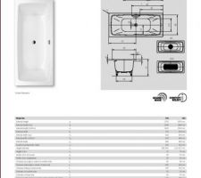 Choix de baignoire-douche 180x80 à faire:
1- KALDEWEI Cayono duo 725