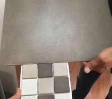 Choisi au showroom
Carrelage douche &agrave; l italienne et sol salle de bain parentale