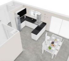 Au revoir le projet de déco de base avec le carrelage gris anthracite.