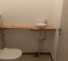Installation de la vasque du WC
