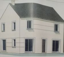 Futur maison toit ardoise RDC+1