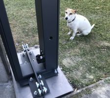 Mis en place des poteaux sous l??il du jack !!
J ai rajouté des tôles en acier en dessous des vis