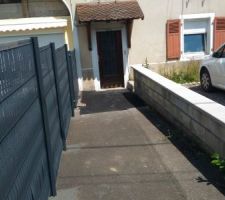 L'allée commune après les travaux de viabilisation
