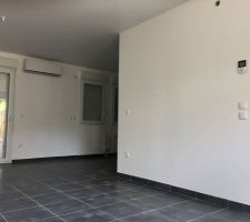 Presque fini la peinture , enduit placo à certains endroits mais certains j?ai pas eu le courage donc ! Sous couché et peinture . Beaucoup de boulot quand même , reste la trémie ( galère à peindre) .