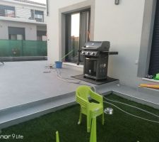 Fin des terrasses, pose du carrelage