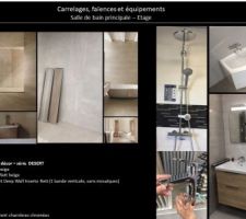 Choix faïence et équipement salle de bain principale étage