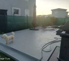 Fin des terrasses, pose du carrelage