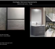 Choix faïence et équipements salle d'eau chambre d'amis étage