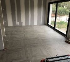 Pose de carreaux 80x80